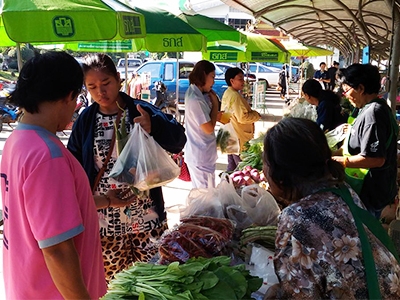 ตลาดสีเขียวโรงพยาบาลลับแล ตลาดที่เกิดจากเครือข่าย ที่ปลูกผักแบบเกษตรกรอินทรีย์ และเกษตรธรรมชาติ