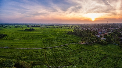 สะพานข้ามทุ่ง ขัวน้อย บ้านชีทวน เขื่องใน อุบลราชธานี